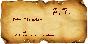 Pór Tivadar névjegykártya