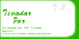 tivadar por business card