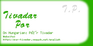 tivadar por business card